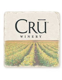 CRŪ Winery Vineyard Coaster